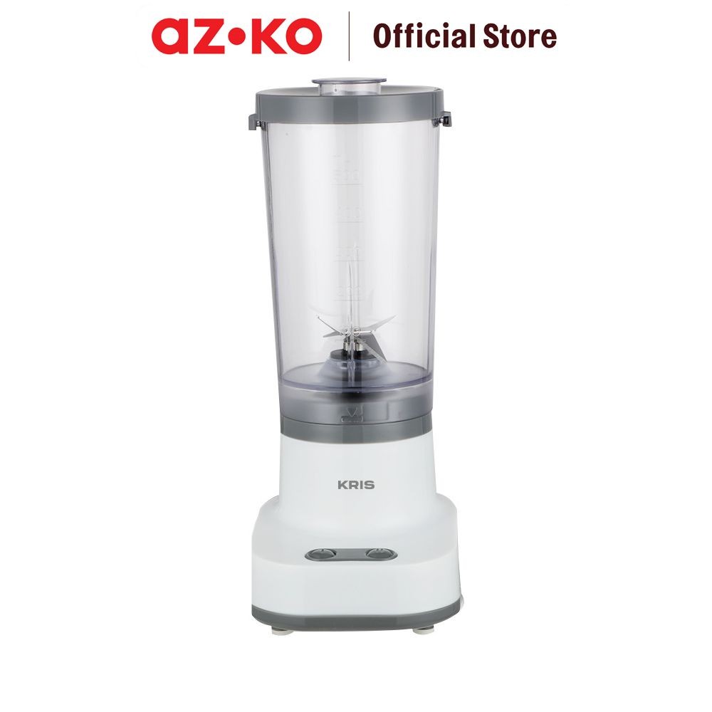 AZKO Kris 500 ml Mini Blender - Putih Pembuat Minuman Penghancur Es Peralatan Dapur Blender Kecil Bl