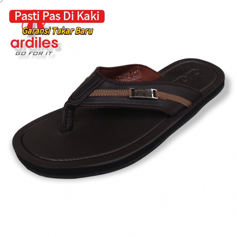 ARDILES Ekron Sandal Jepit Pria Dewasa Hitam Kekinian Sendal Cowok Keren Sandal Kasual