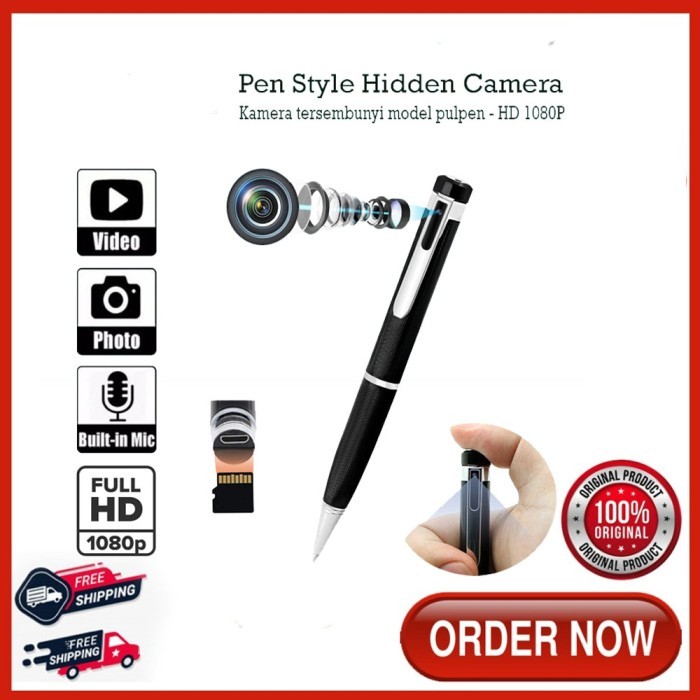 Promo | Spy Camera Pen V8 HD 1080P - Kamera Pen - 64GB