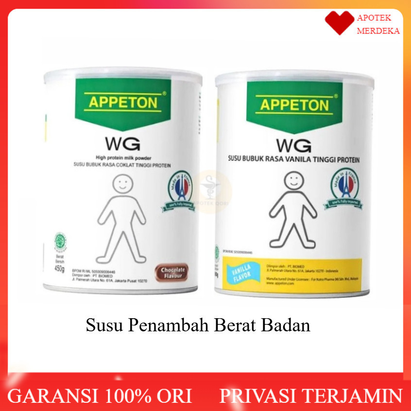 

Appeton Weight Gain Adult Coklat Vanilla 450 Gr / Susu Apeton Wg Weight Gain Dewasa 450 Gram Coklat Vanila