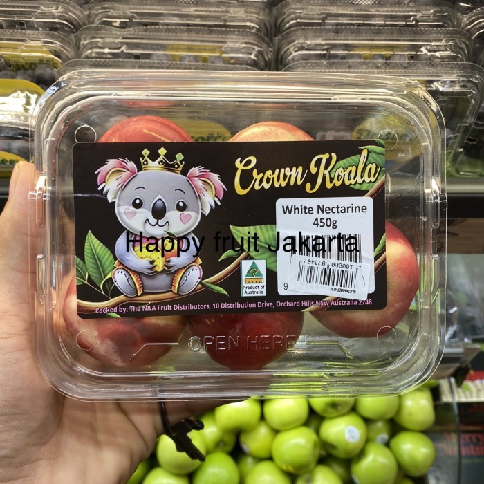 

Crown koala White Nectarine fresh pack | Buah Nectarine White 500gr