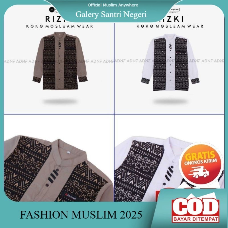 Baju Kemeja Koko Pria Dewasa Majelis Az-Zahir Batik Lengan Panjang Terbaru 2022