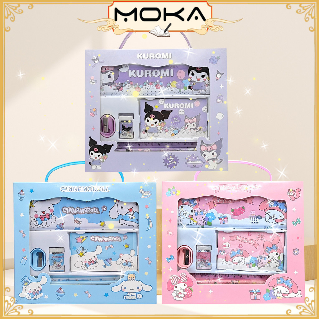 

MOKA STATIONERY SET 7 IN 1 ISI PENSIL, BUKU MINI, PENGGARIS, RAUTAN, PENGHAPUS DAN KOTAK PENSIL