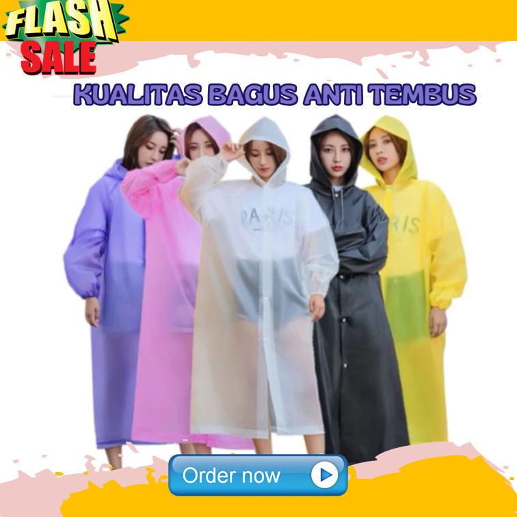 Jas Hujan Transparan Tebal Jumbo Jas Hujan Cewek Kekinian Jas Hujan Eva Cowok Ponco Raincoat Tebal