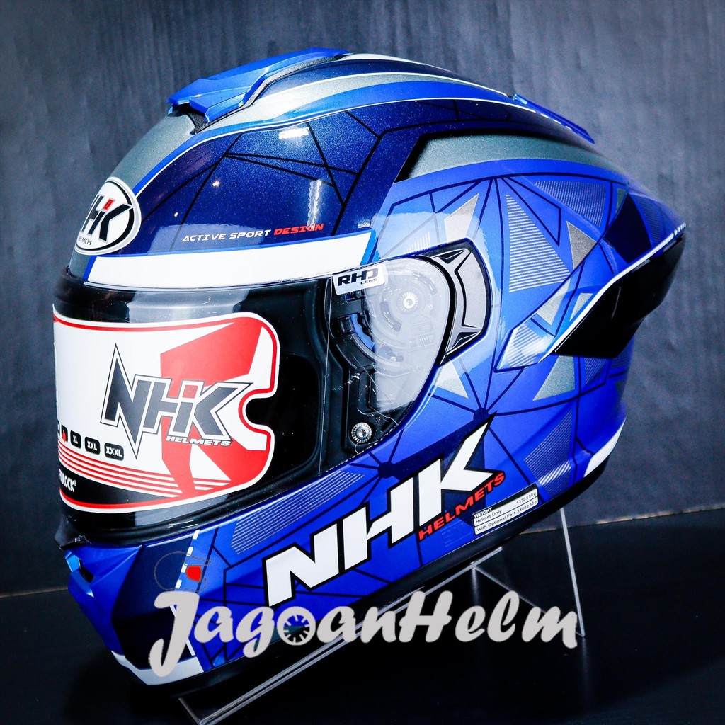 NHK MARK 1 TRIANGLE MANDALIKA SINGLE VISOR | BLUE | MARK1 MOTIF