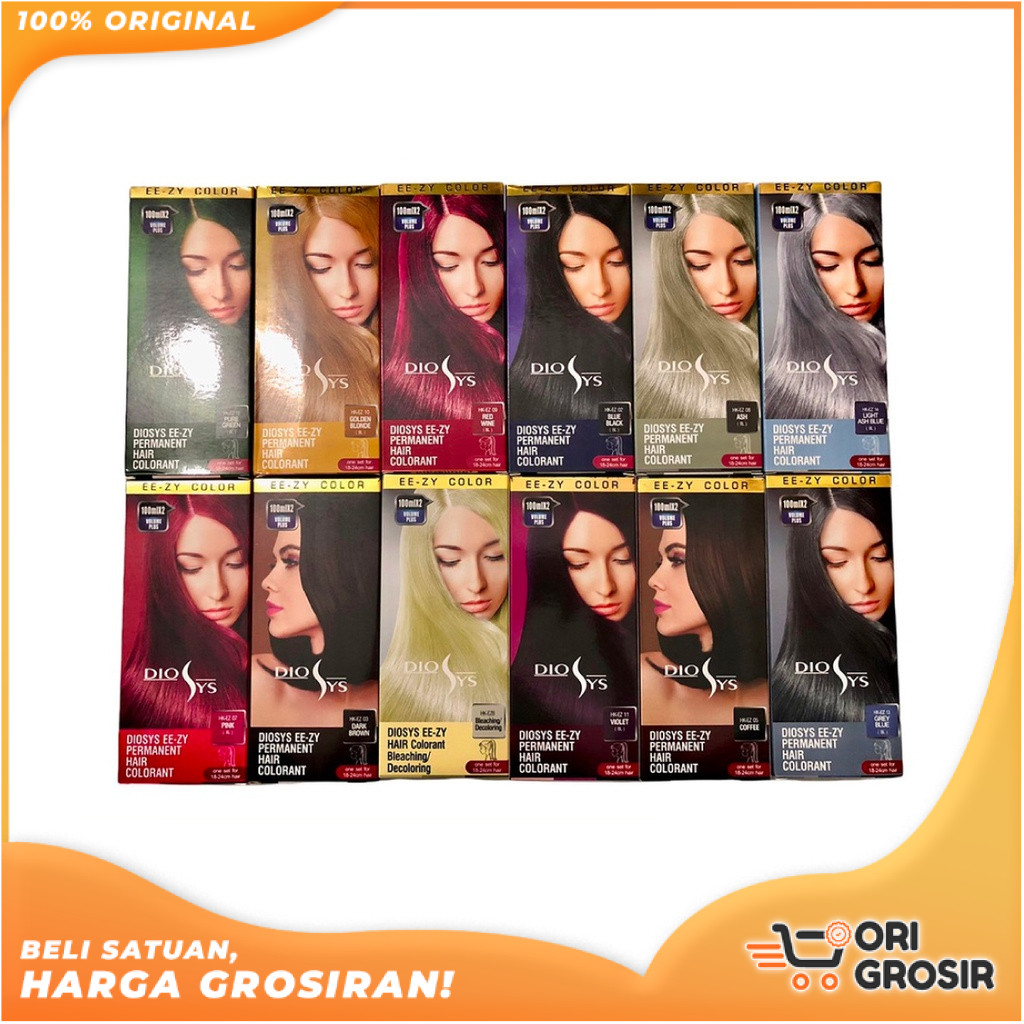 ORI GROSIR | Diosys EE-ZY Permanent Hair Colorant Pewarna Rambut Cream 45 ml & 100ml