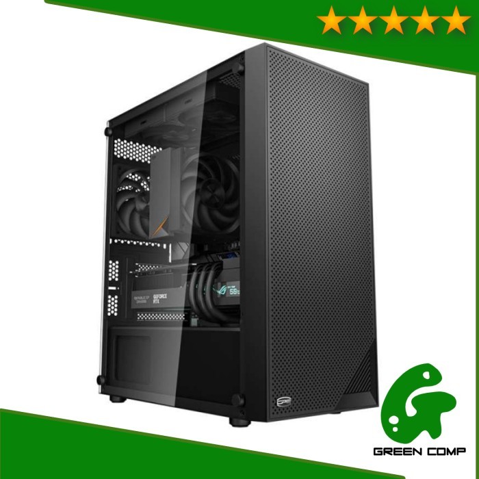 PCCOOLER C3-B310 Black C3B310 Casing PC Hitam M-ATX Gaming Case