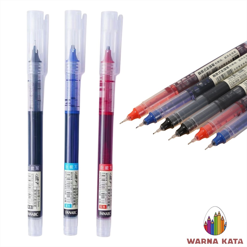 

MW010 Bolpen Ekonomis Boxy Bolpoin Pena Gel Cair BIru Merah Hitam Blue Red Black Tinta Ink Cair