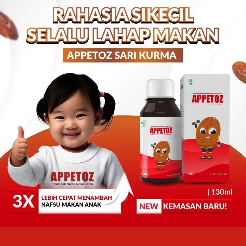 

Appetoz Sari Kurma Anak - Solusi Anak Susah Makan 130ml