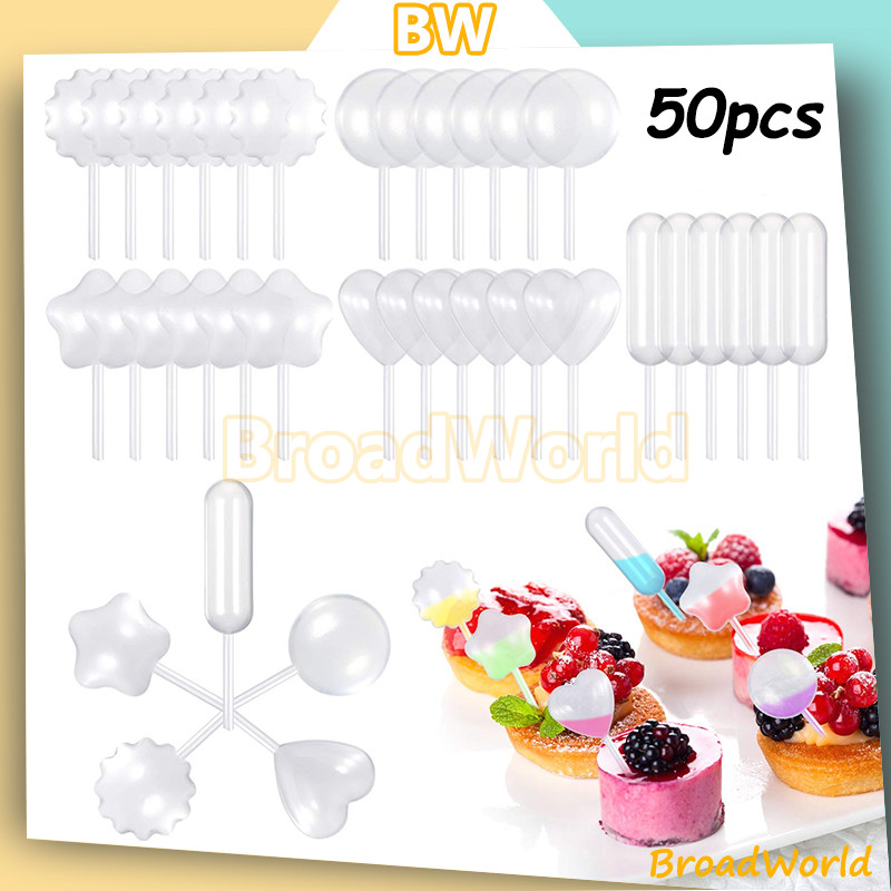 BW Pipet  Puding 4ml / Pipet Tetes Plastik/Pipet Cupcake/Sedotan Peras Plastik Ukuran 4ml, 50 PCS