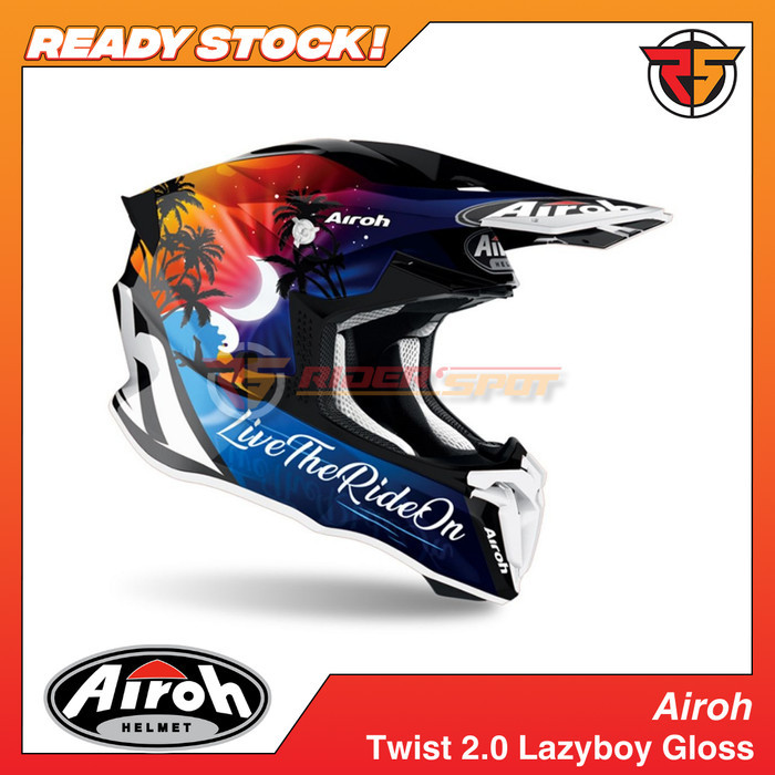 Helm Motor Airoh Twist 2.0 Lazyboy Gloss Adventure Helmet