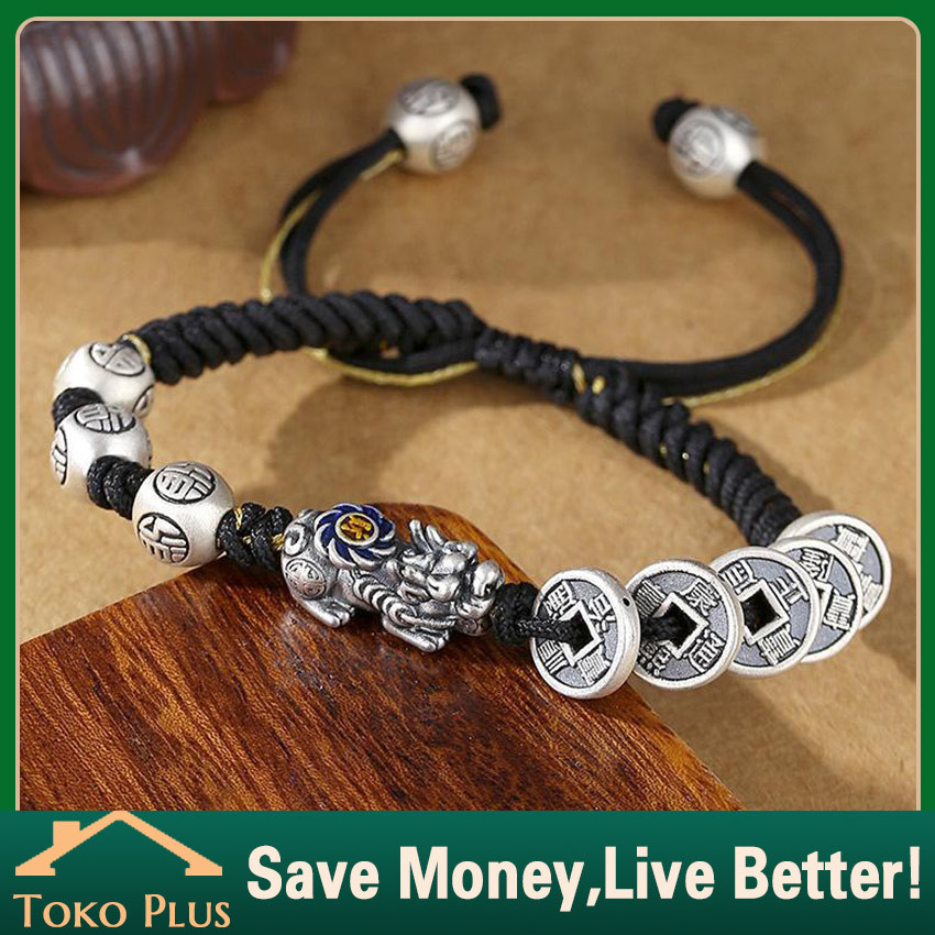 Gelang Pixiu Hoki Titanium Gelang Keberuntungan Feng Shui China Gaya