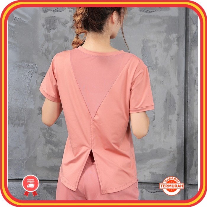 Style Korean Olahraga Pakaian Baju Murah Pria Wanita Lari Senam Zumba /1 Set Baju Sport dan Hotpants