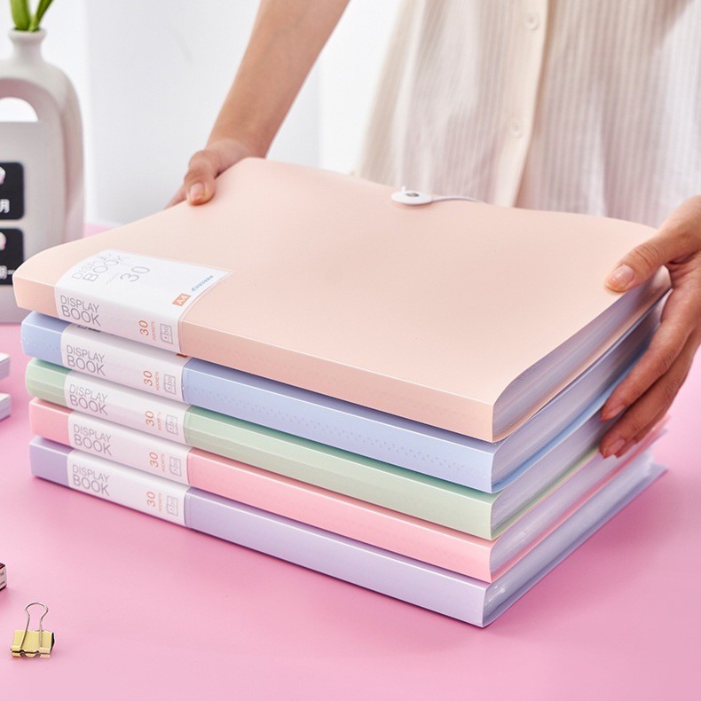 

Display Book / Map File Dokumen A4 30 Halaman Warna Pastel Clear Holder & Organizer Folder Bening untuk Dokumen, Buku Presentasi, dan File