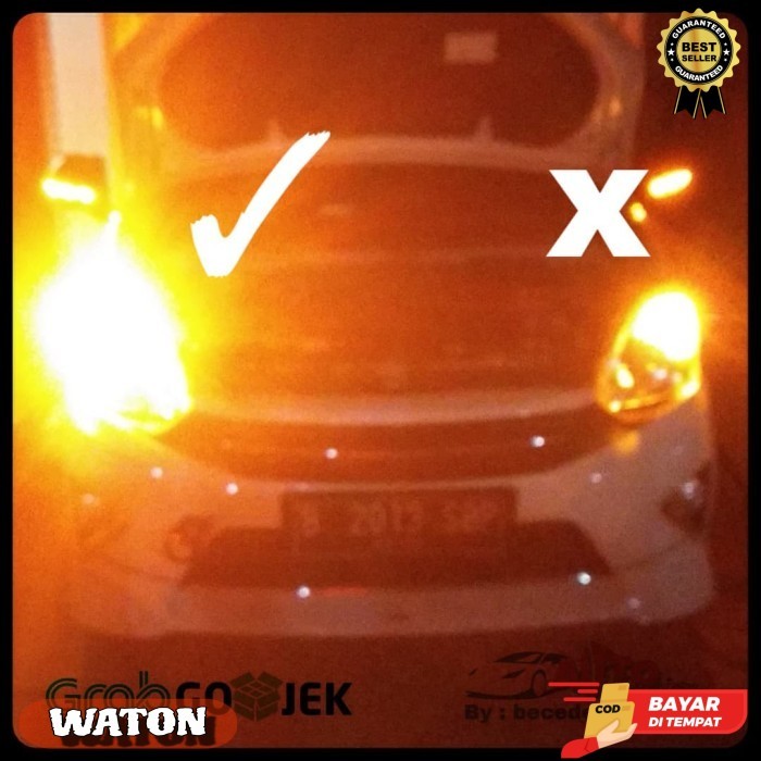 (AD) Lampu LED 1156PY 7507 PY21W BAU15S - Samsung 3030 Chip - BAY15D, MERAH