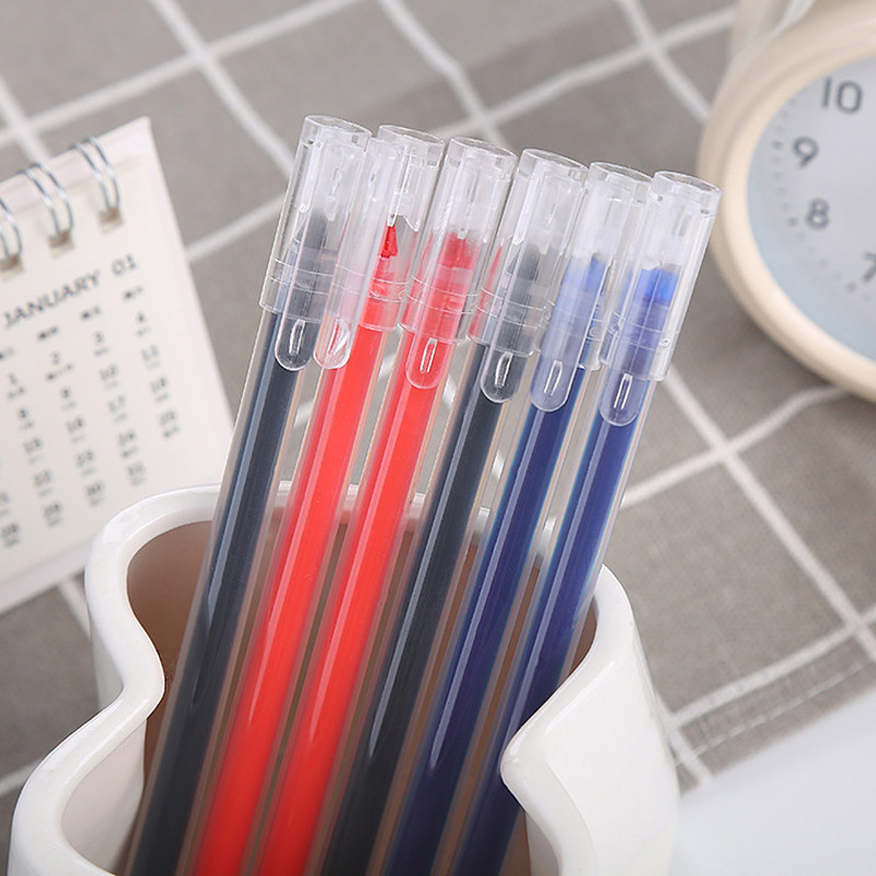 

Hitam/Biru/Merah Gel Pen Kapasitas tinggi Pulpen Pena Premium Color 0.5 mm—Hibio Present