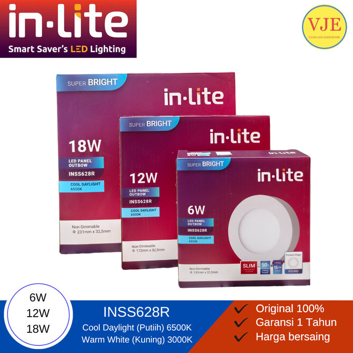 Inlite INSS628R Lampu Downlight LED Outbow Bulat - Downlight Outbow - Downlight Round Outbow
