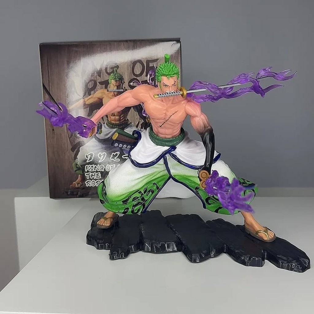 Patung Anime Action Figure One Piece Roronoa Zoro Big Size Koleksi - Plastik Karet PVC - Mainan Anak