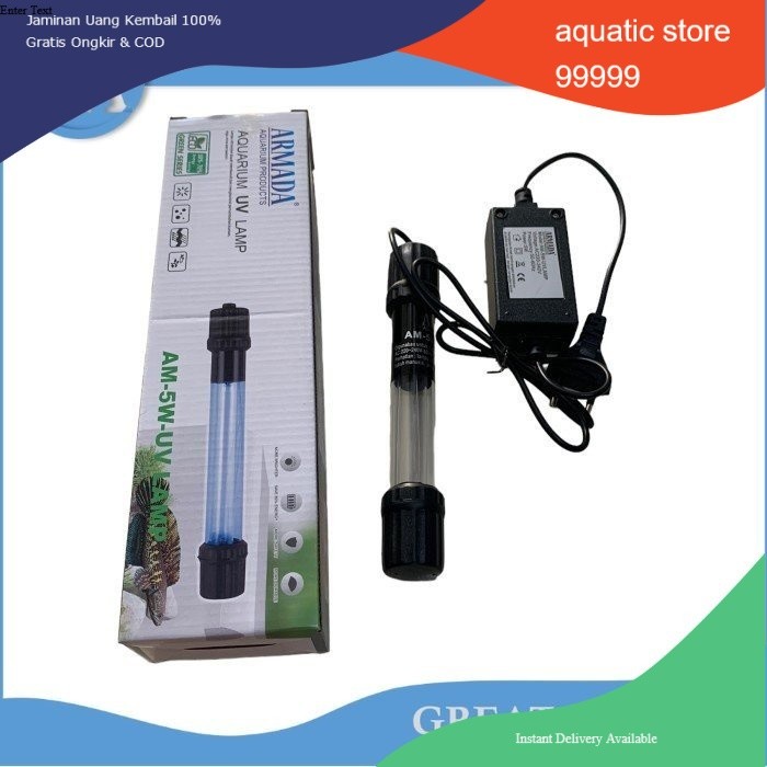 lampu uv aquarium 5 watt ARMADA AM UV 5 WATT 5 W UV LAMP