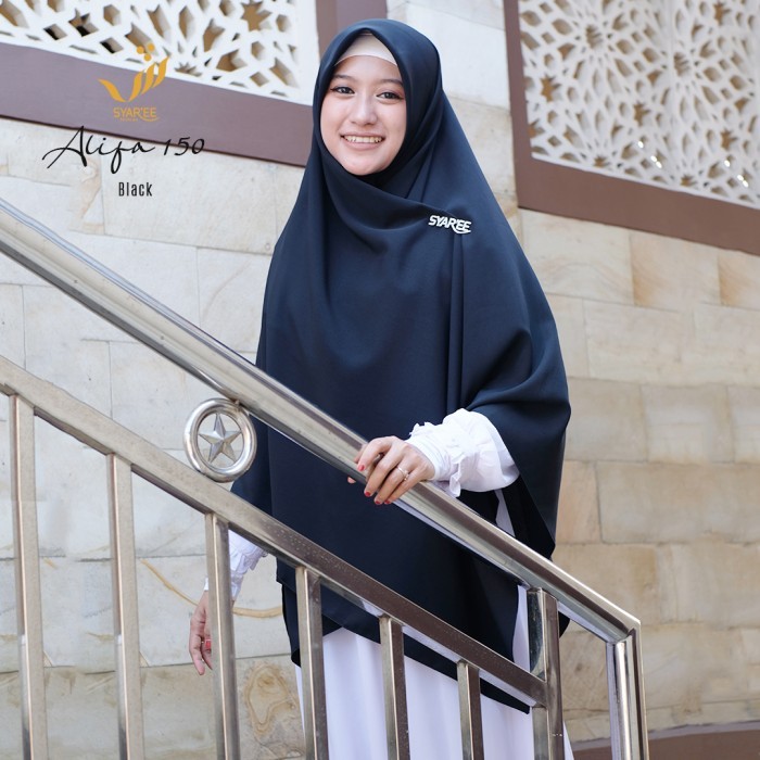 ♚Promo Terlaris♚`~ [[warung.unun]] Alifa 150 | Jilbab Segiempat Jumbo Syari Panjang Polos Wolfis Pre