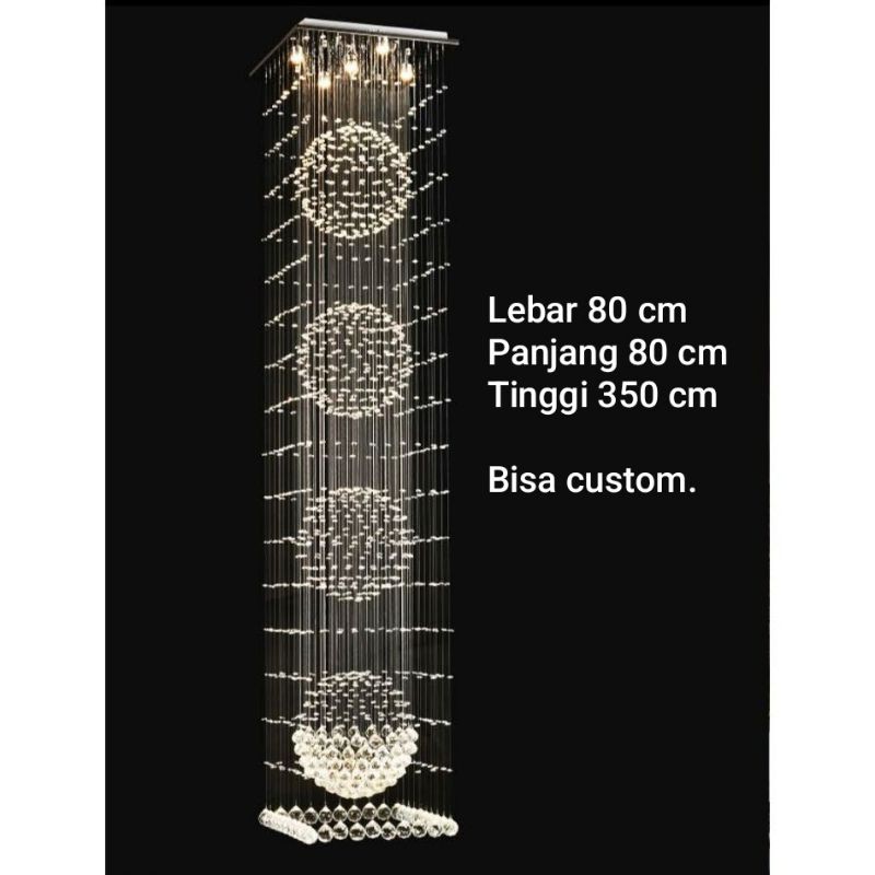 Lampu hias plafon Lampu void utama void tangga Lampu kristal SL47460