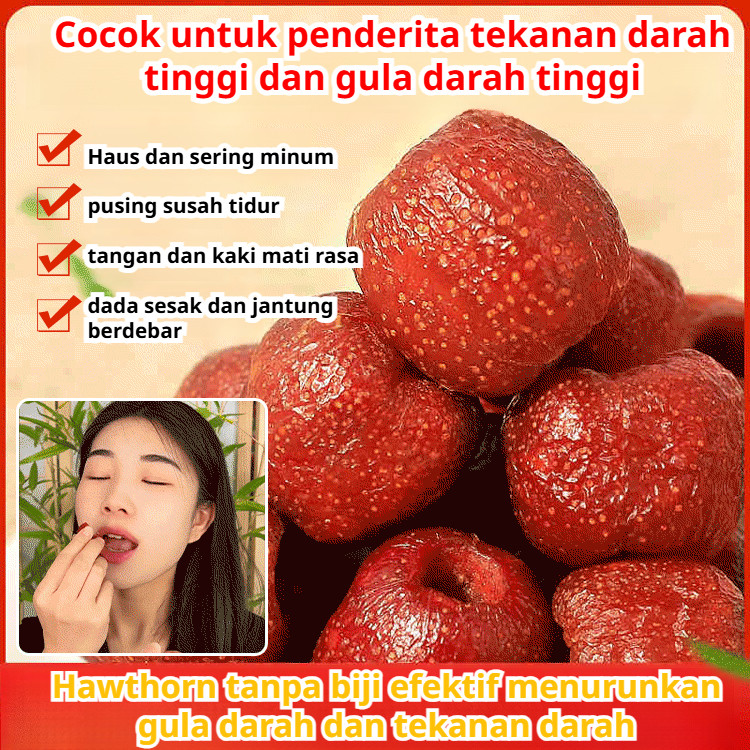 ✨Beli 1 gratis 1/Pengiriman 24 Jam✨250g Hawthorn Manisan Cemilan/0 Bahan Tambahan Hawthorn Berongga 