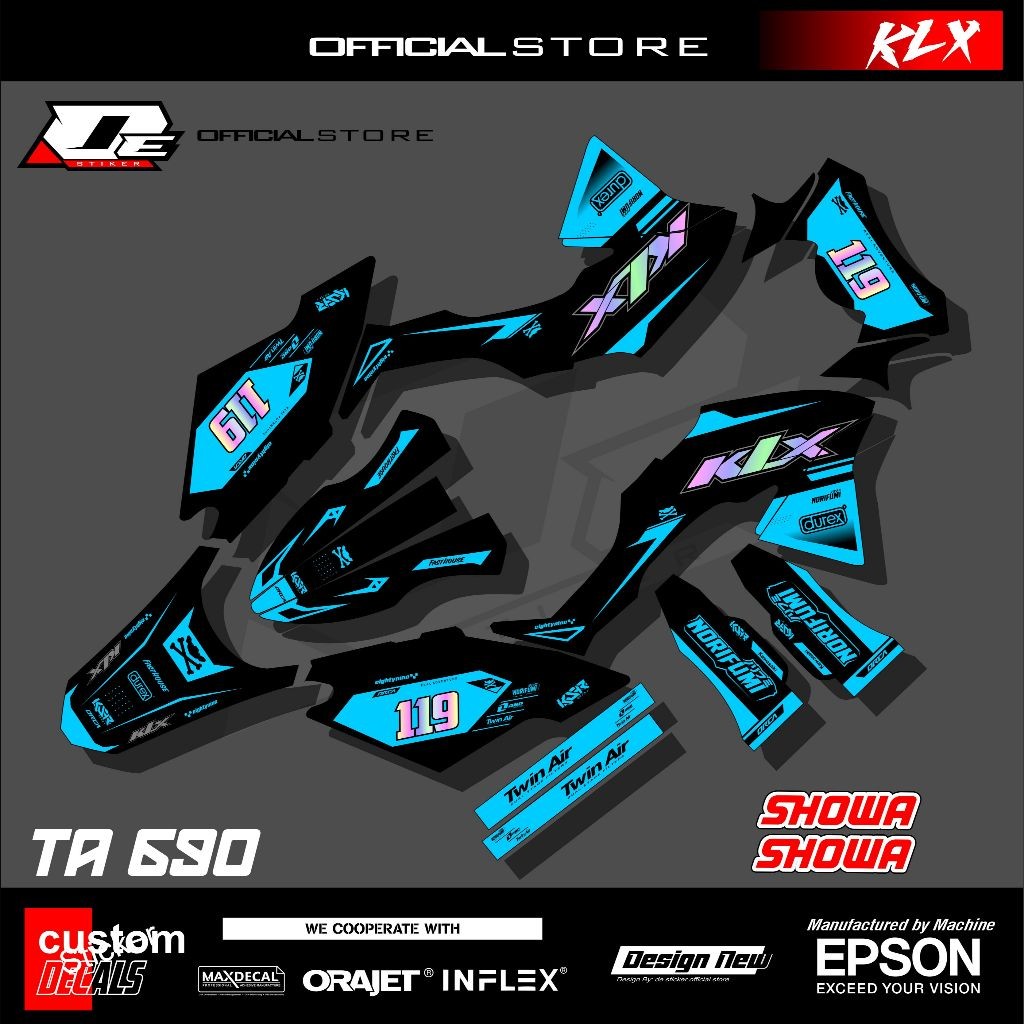 STRIPING STIKER  KLX BF STRIPING MOTOR KLX