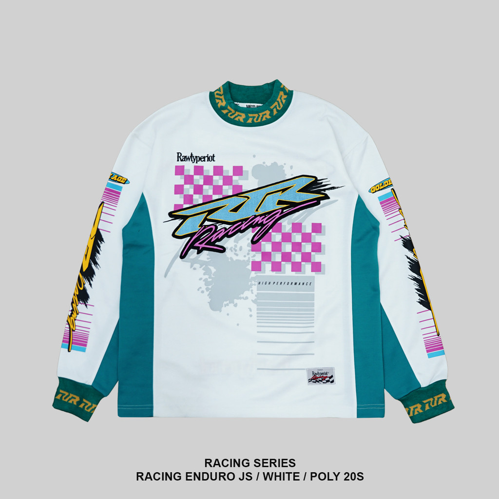 RAWTYPE RIOT Racing Enduro Jersey - White