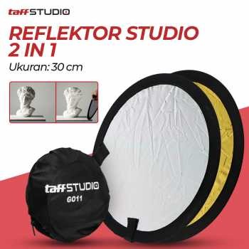 kikagaleri - TaffSTUDIO Reflektor Cahaya Fotografi Studio 2in1 Foldable Portable 80cm - GO11
