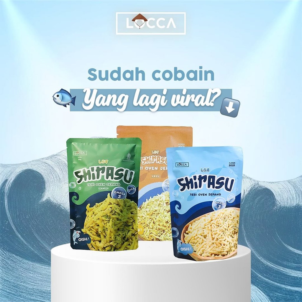 

LOCCA Shirasu Teri Oven Jepang 80gr Cemilan Sehat dari Ikan Teri Teman Makan