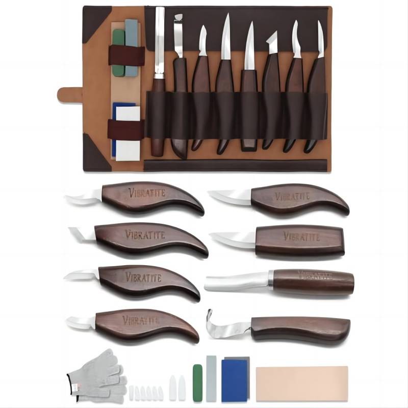 

Wood Carving Kit 15PCS Wood Carving Tools Hand Carving Knife Set File Spoon Carving Kit for Beginners Whittling Woodworking DIY