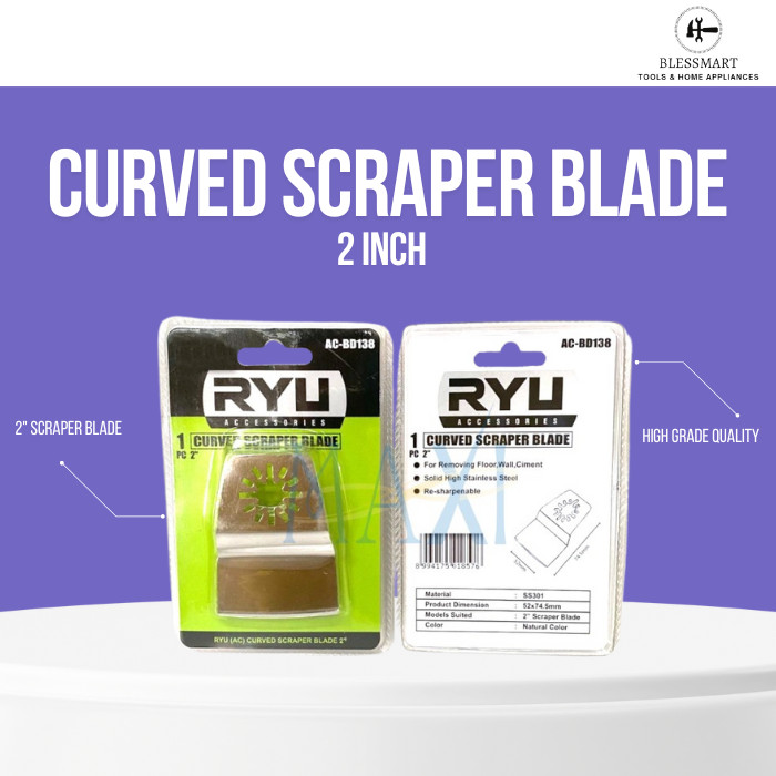 Mata Mesin Oskilasi Ryu CURVED SCRAPER BLADE 2"