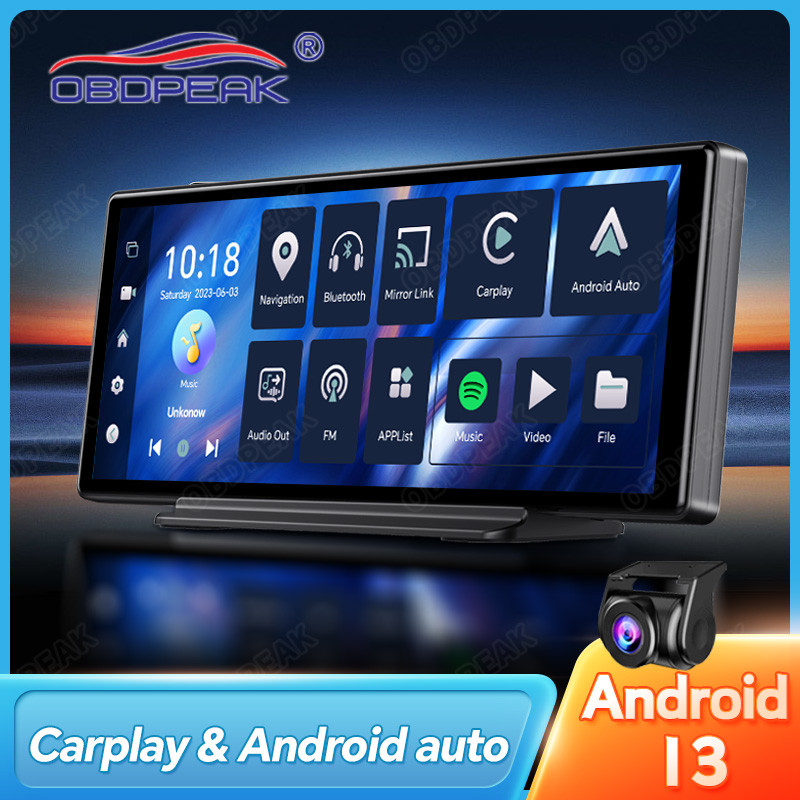 T30 10.26" Ai Screen Android 13 Carplay Android Auto Dash Cam WIFI GPS Navigation Dashboard Car DVR 