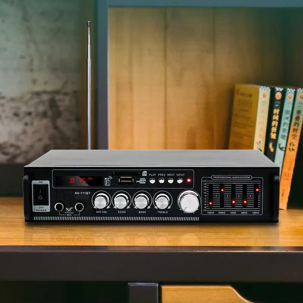 LDZS Audio Amplifier Bluetooth 5.0 HiFi 2 Channel Output 120W - AV-111BT