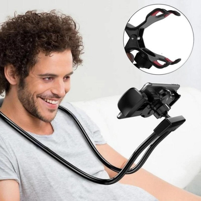 Lazyneck Flexible Model Jepit / Phone Holder Leher Penahan Handphone Penyangga HP Penjepit Jepitan N
