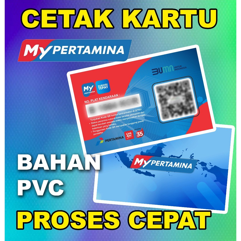 CETAK KARTU MY PERTAMINA CETAK 2 SISI / GAMBAR BEBAS SESUAI PERMINTAAN