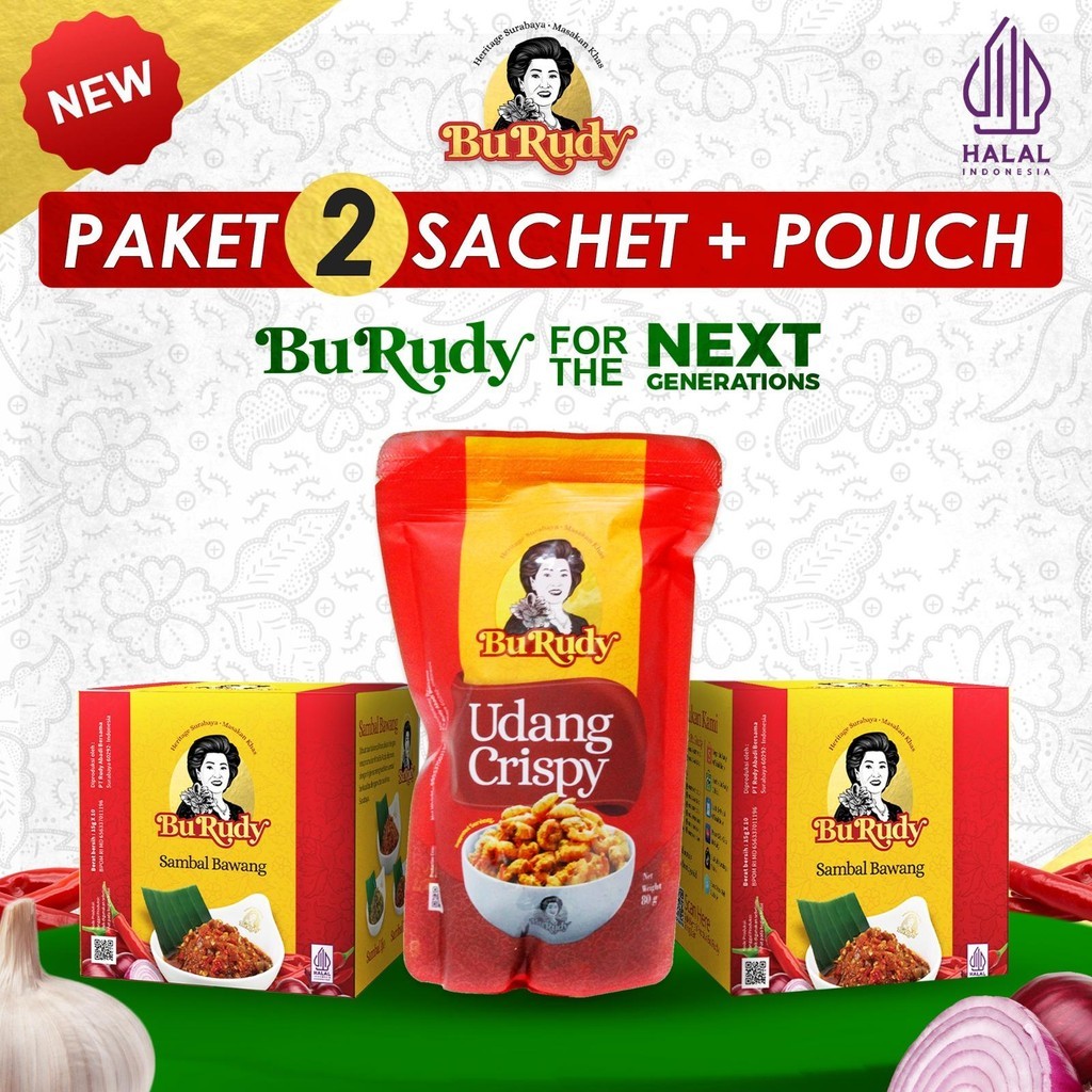 

Paket 2 Sambal Sachet Bawang + Udang Crispy Pouch Bu Rudy