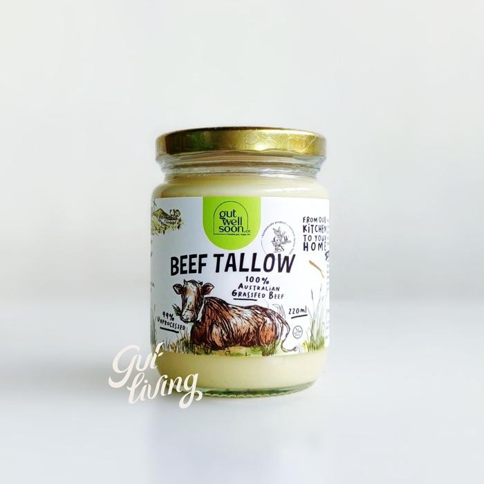 

Beef Tallow Grassfed Cow Unpurified Gut Well Soon Lemak Sapi Alat Masak Non Toxic SS316Ti