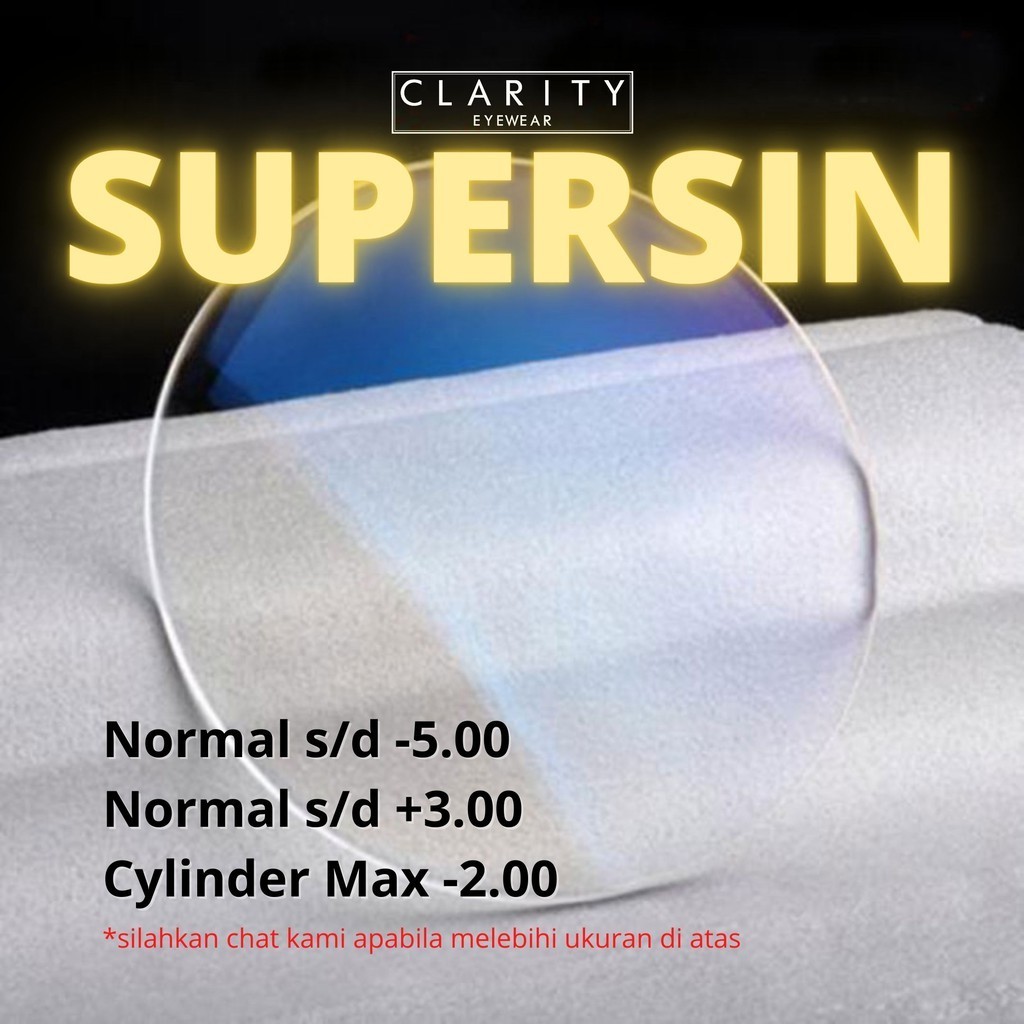 

SUPERSIN / Lensa Kacamata Minus/Plus/Cylinder Anti Radiasi