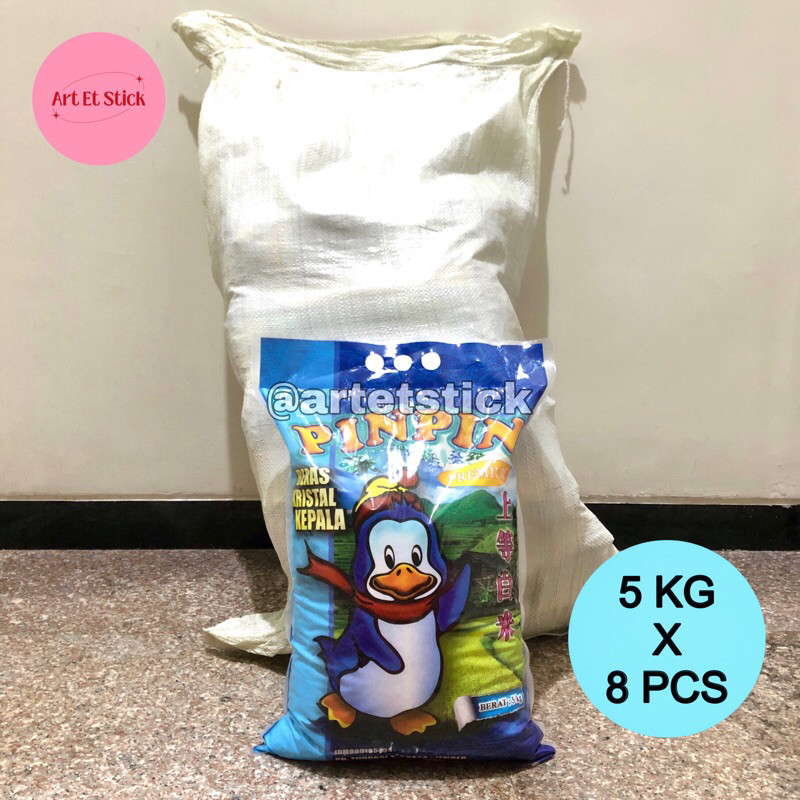 

1 Karung Beras Kristal Kepala Pinpin 5 Kg (8 Pcs/ 40 Kg)
