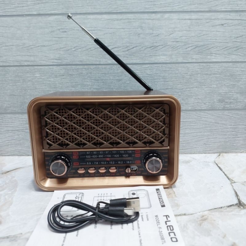 RADIO DIGITAL PORTABLE AM/FM/SW Band f3030BTL RADIO BATERAI RADIO JADUL Fleco  RADIO CAS RADIO MULTI