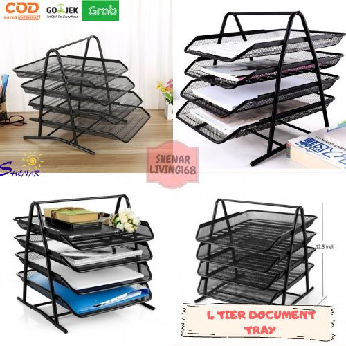 

Rak 4 Tingkat / Rak Dokumen / Rak Berkas, 4 Tier Document Tray Shenar