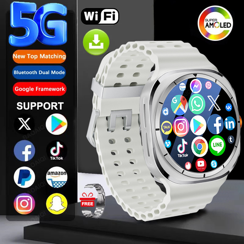 Watch 7 Ultra Smart Watch Mens Video Call Smartwatch 4G/5G Sim Card GPS WIFI Rotary Camera Global Ca