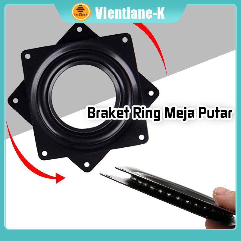4inch Ring Meja Putar Besi Persegi / Lazy Susan / Kursi Etalase Display Kue