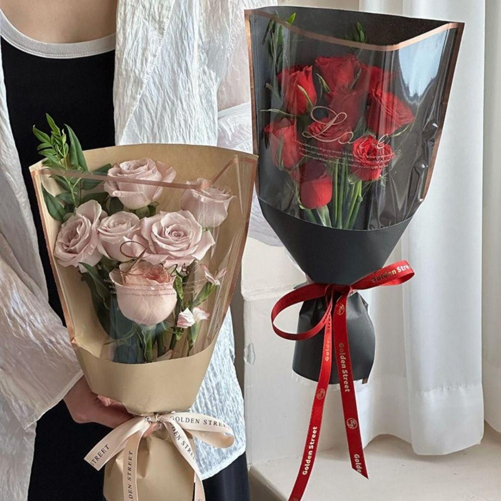 

Kertas Bunga Cellophane Paper Grosir Wrapping Paper Kertas Buket Waterproof Premium 28cm x 13cm x 44cm