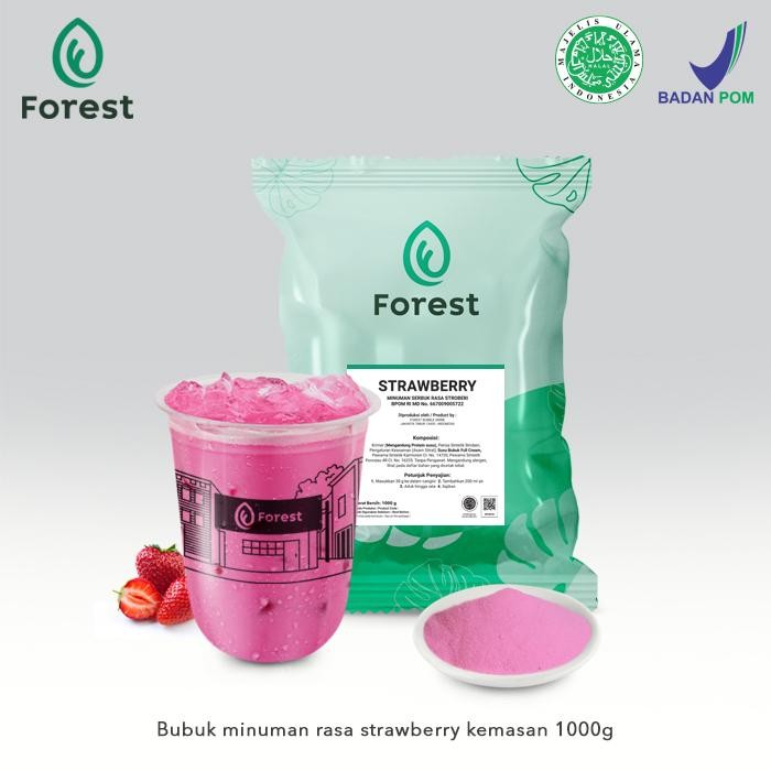 

[New Arrival] Bubuk Minuman STRAWBERRY Powder - Forest Bubble Drink - POWDER