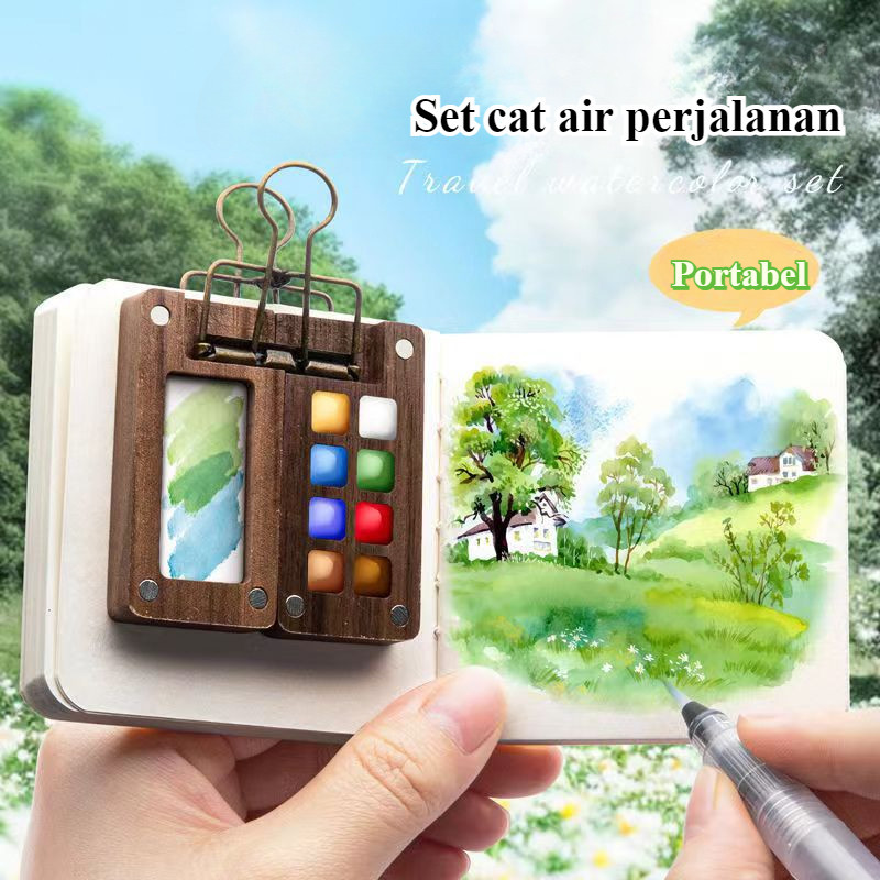 

Mini Palette Wooden Magnetic / Color Palette Disk Magnetic Wooden / Magnetic Wooden Palette For Watercolor / Palet Lukis | Painting Palette