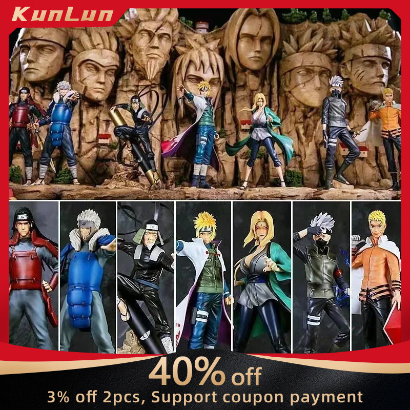 28cm Naruto Figure Anime Model GK Shippuden Boruto Kakashi Hokage Hashirama Tsunade Namikaze Minato 
