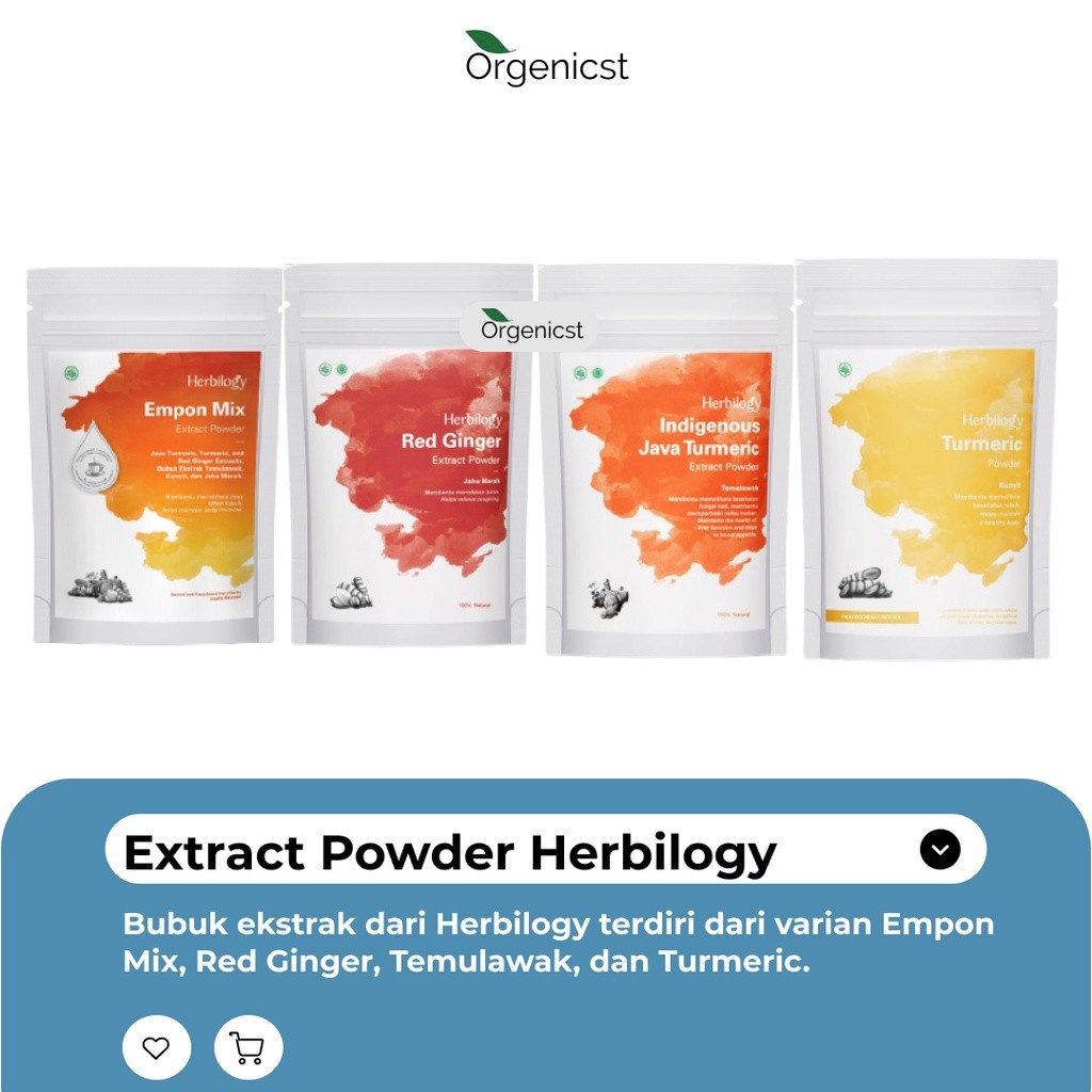 

Herbilogy empon empon mix - jahe merah kunyit temulawak - red ginger jahe merah - turmeric kunyit - java turmeric temulawak extract powder - herbiology