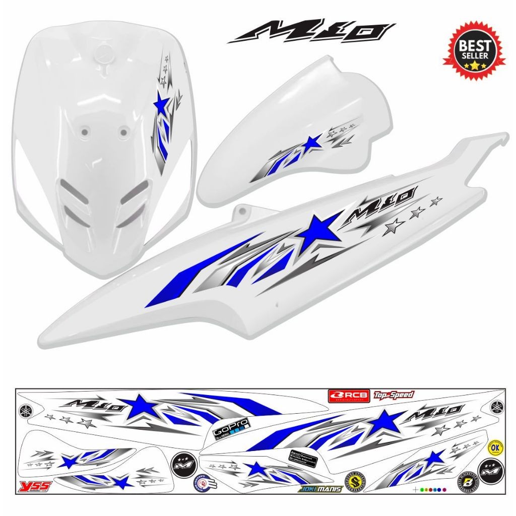 VARIASI KEREN MOTIF STIKER TERLARIS MOTOR MIO OLD MIO SMILE MIO SPORTY KEREN STIKER